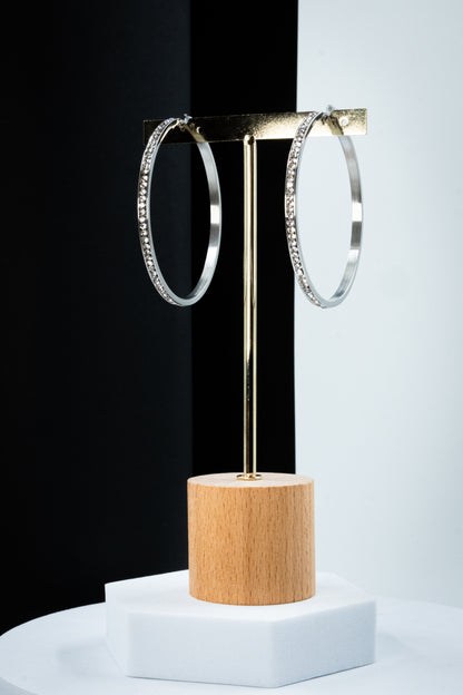 CERCHI DIAMOND ARGENTO 60 mm