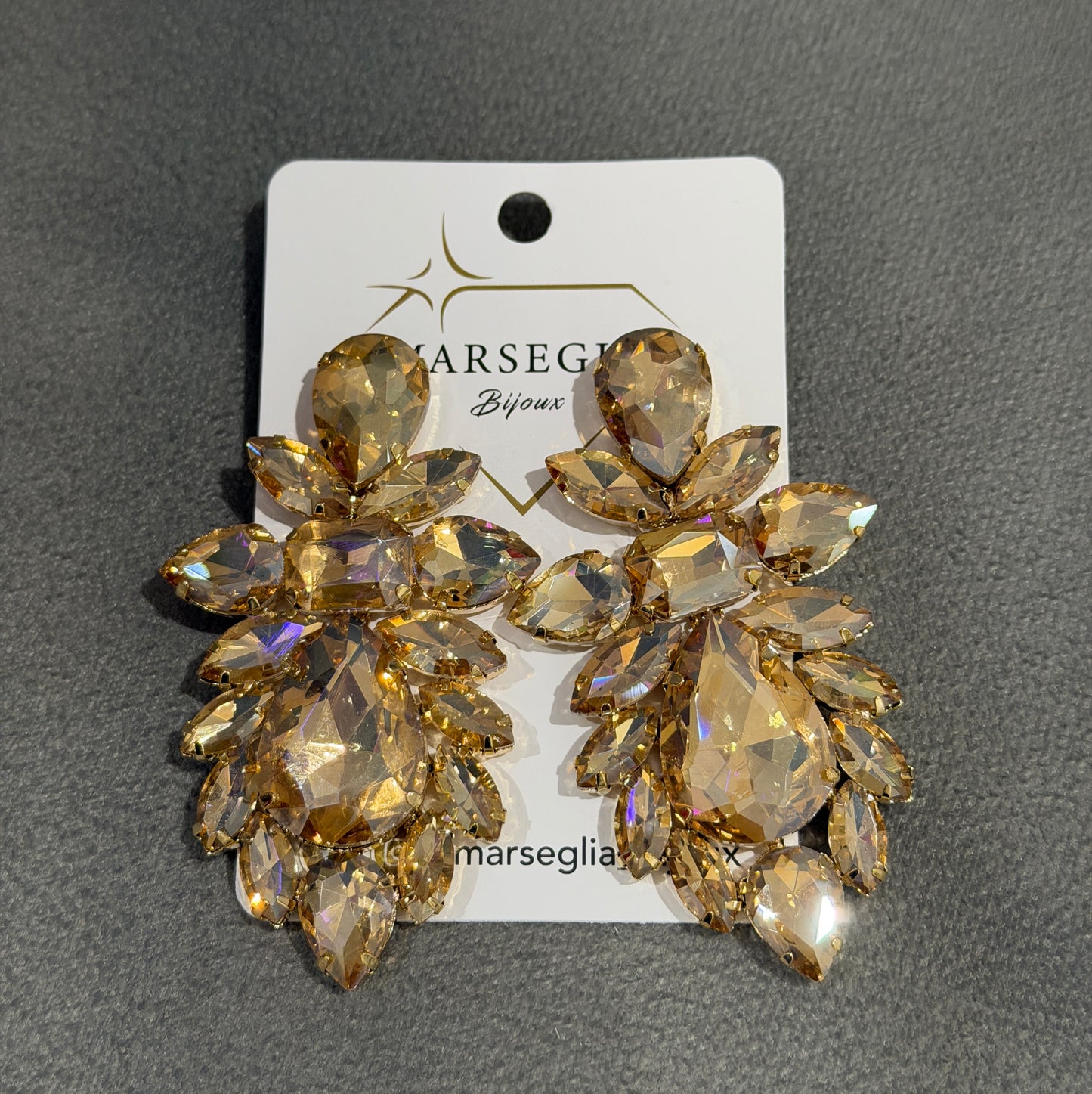 ORECCHINI CLIP FASHION CHAMPAGNE