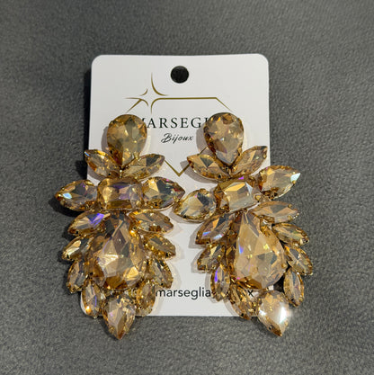 ORECCHINI CLIP FASHION CHAMPAGNE