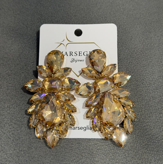 ORECCHINI CLIP FASHION CHAMPAGNE