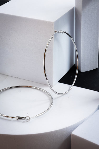 CERCHI SOTTILI ARGENTO 70 mm