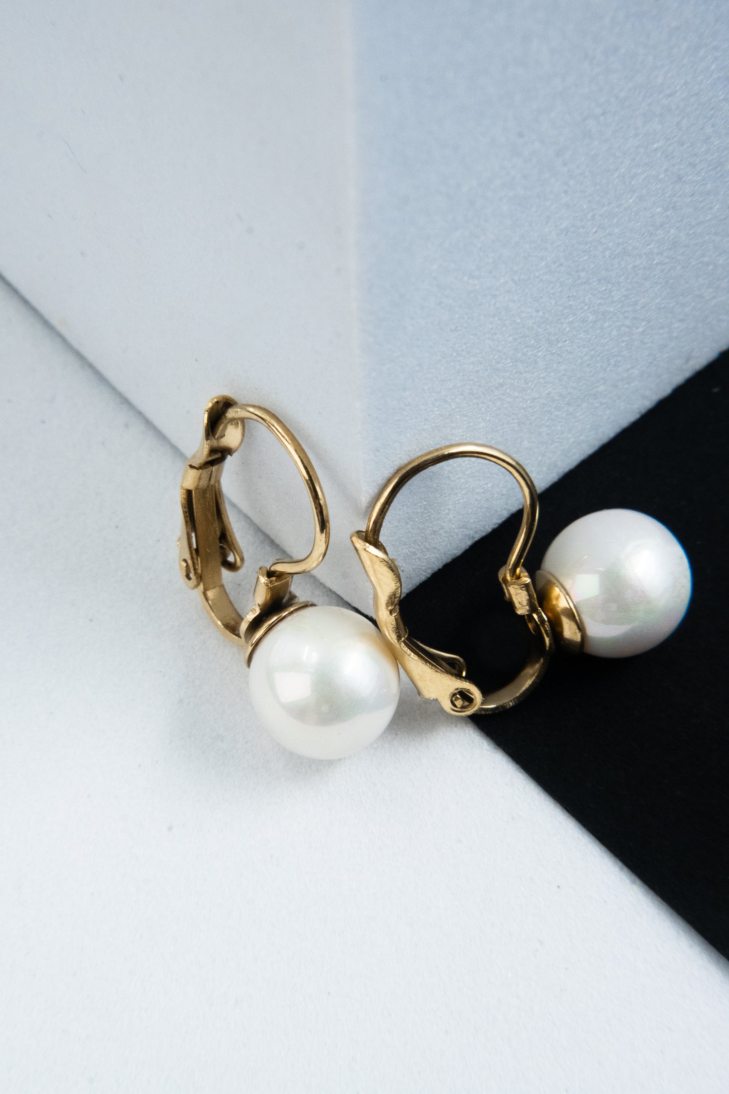 ORECCHINI PERLA PENDENTE ORO 8 MM