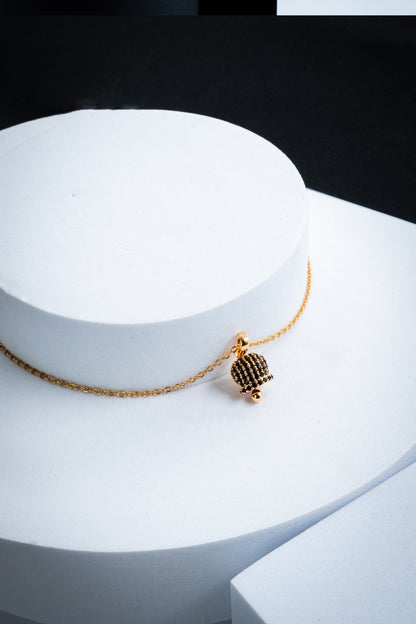 COLLANA CAMPANELLA ORO & NERO