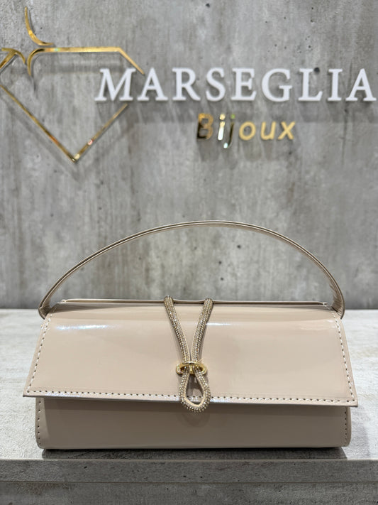 POCHETTE BIMATERIALE BEIGE