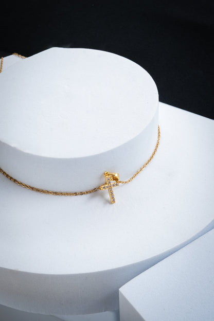 COLLANA CROCE ORO 1,5 CM