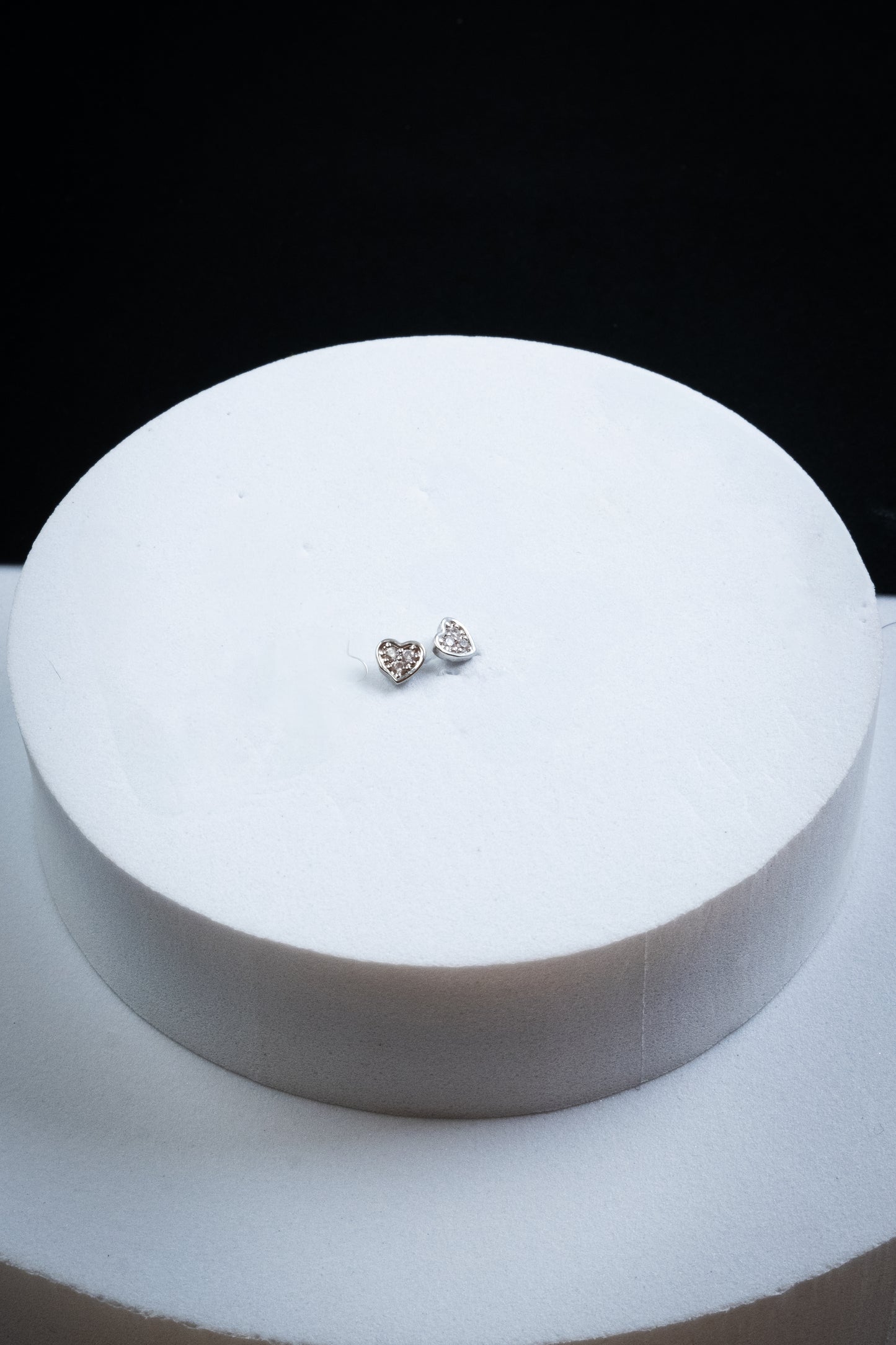 SET ORECCHINI CUORI CRISTALLI ARGENTO