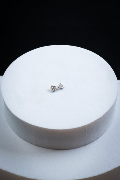 SET ORECCHINI CUORI CRISTALLI ARGENTO