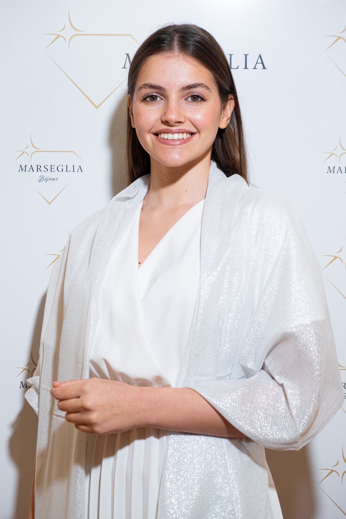 STOLA VISCOSA LUREX ARGENTO CHIARO