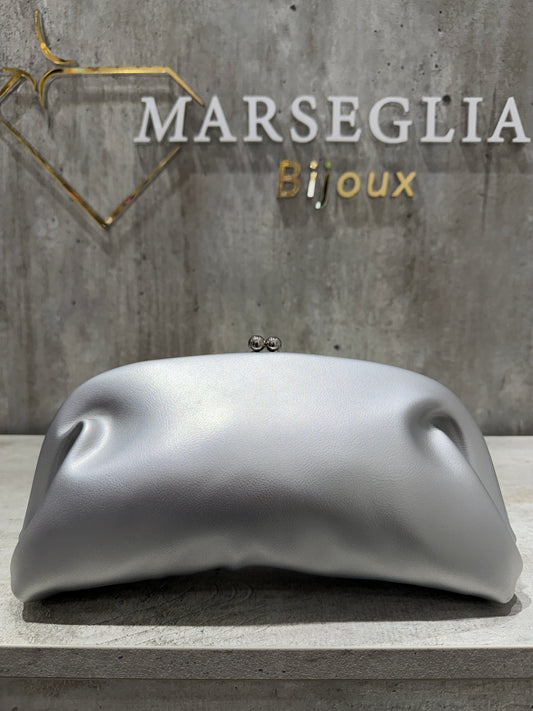CLUTCH LISCIA ARGENTO