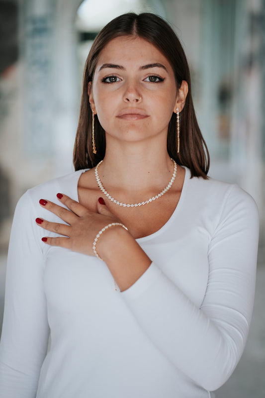 Completo "Jasmine" 3 pezzi colore oro