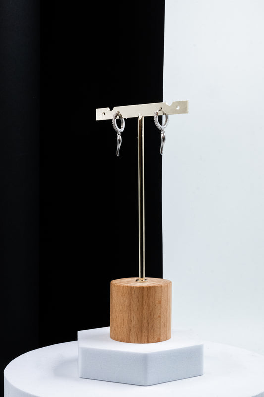 ORECCHINI CORNETTO ARGENTO