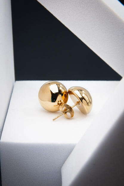 ORECCHINI BOTTONE ORO 1 CM