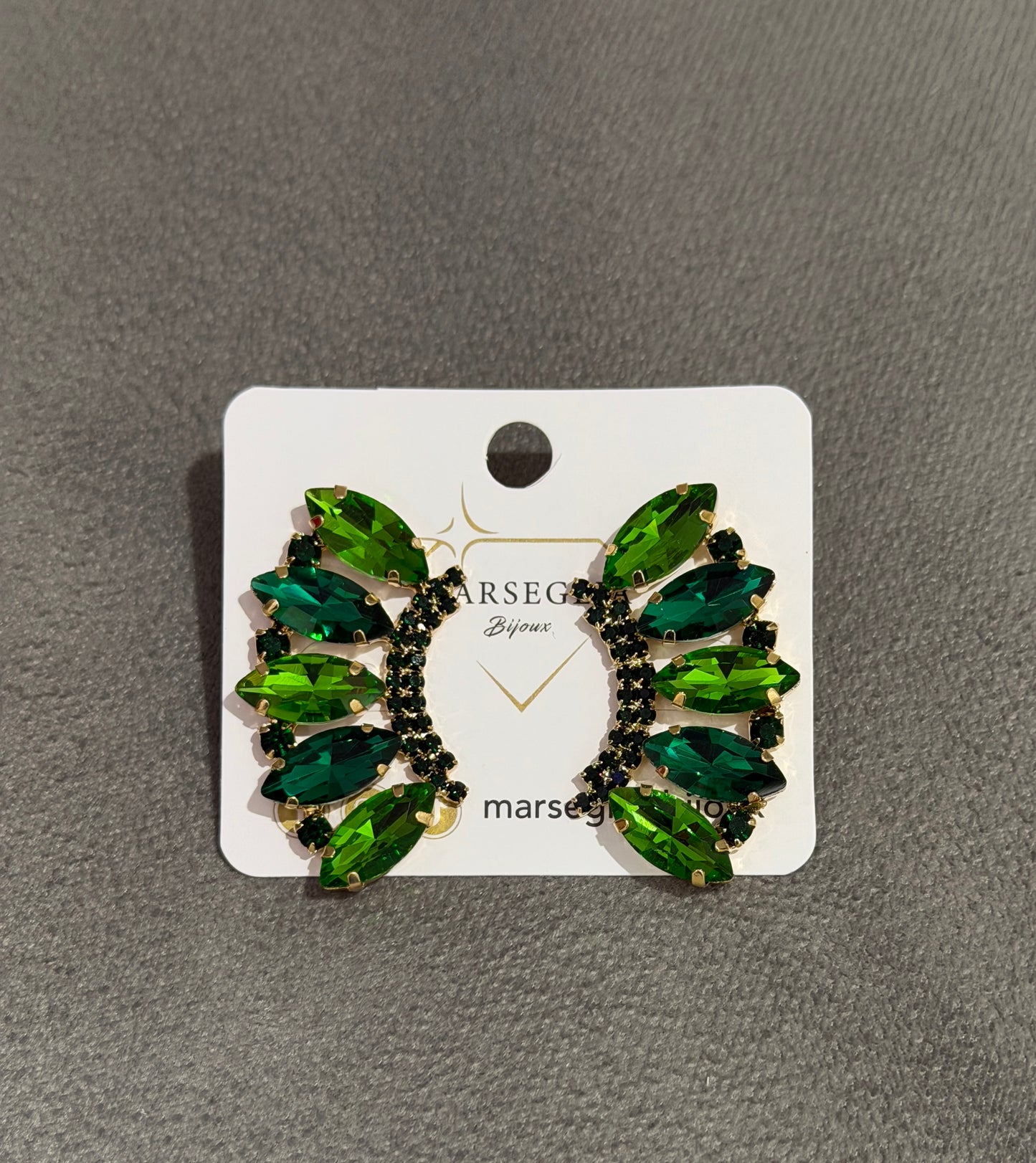 ORECCHINI FASHION VERDE CHIARO & VERDE SCURO