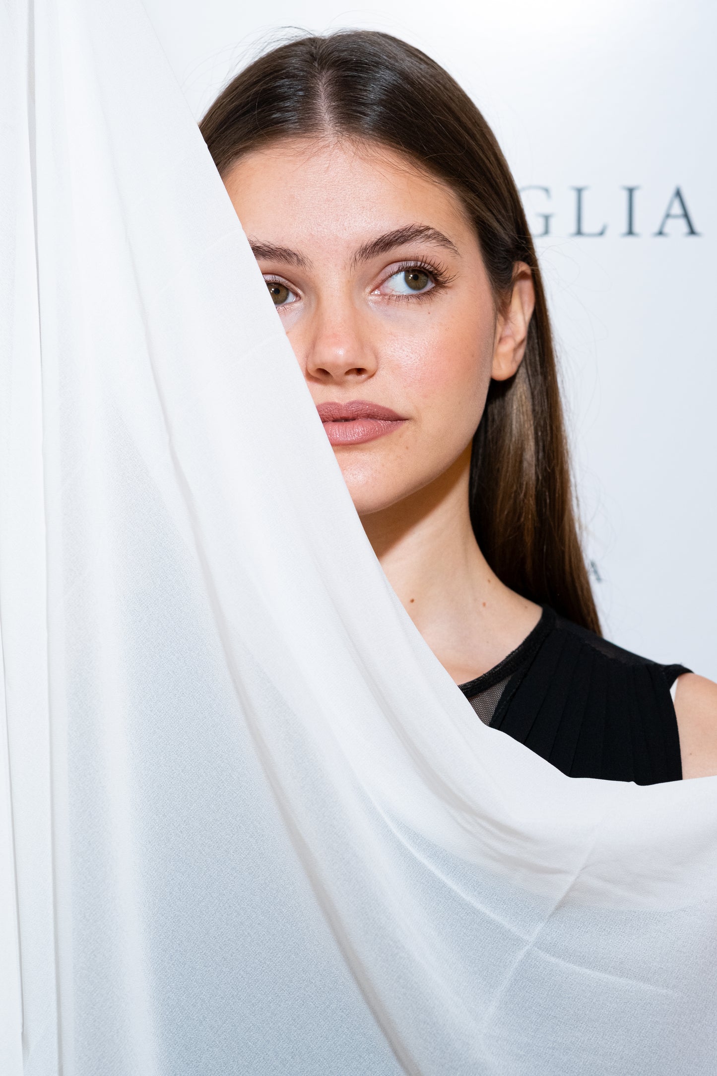 STOLA CHIFFON BIANCA