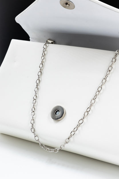 POCHETTE IN ECOPELLE BIANCA