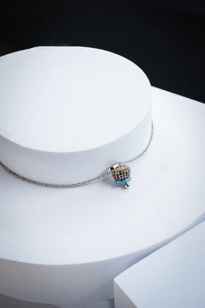 COLLANA CAMPANELLA ARGENTO & MULTICOLOR