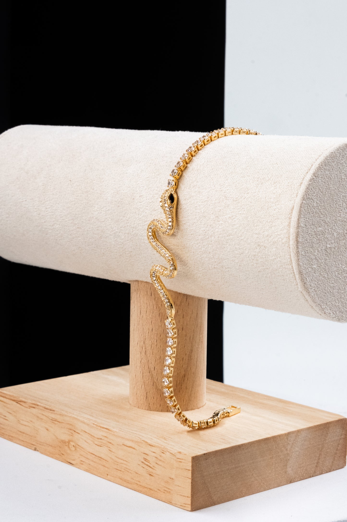 BRACCIALE TENNIS SERPENTE ORO