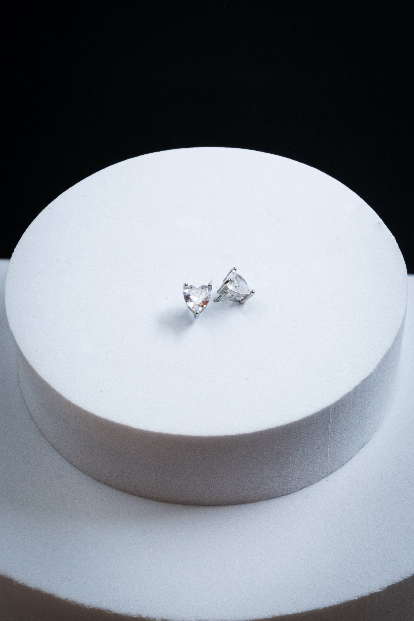 SET ORECCHINI CUORI ARGENTO PUNTI LUCE