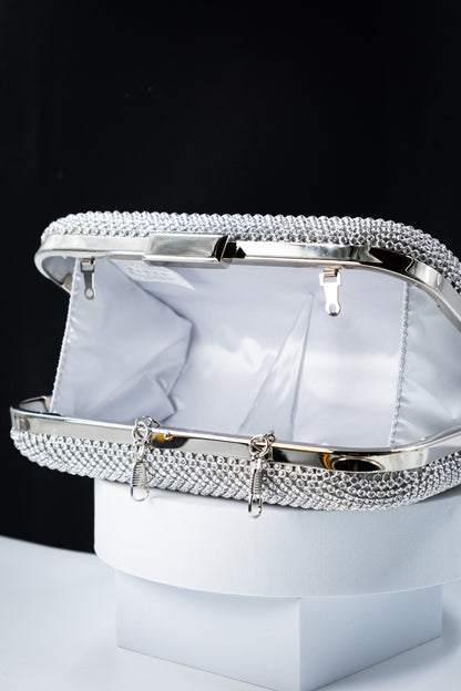 CLUTCH STRASS ARGENTO
