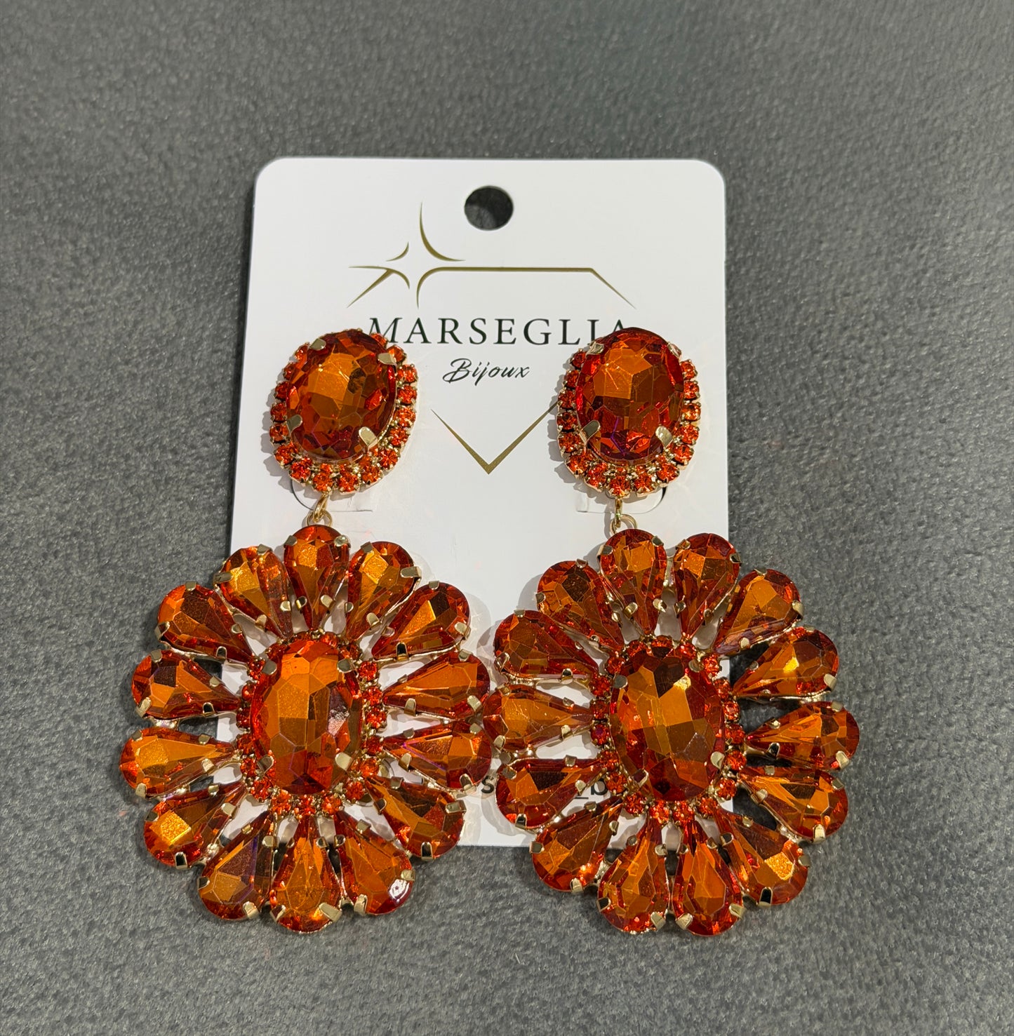 ORECCHINI CLIP FASHION ARANCIO