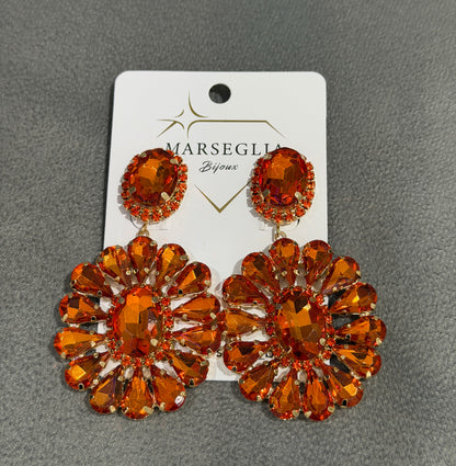 ORECCHINI CLIP FASHION ARANCIO