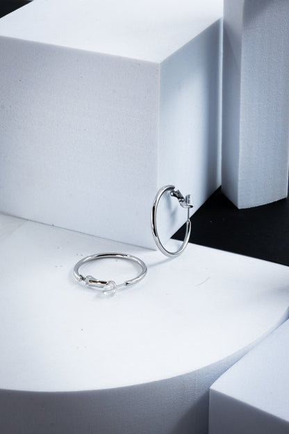 CERCHI SOTTILI ARGENTO 30 mm