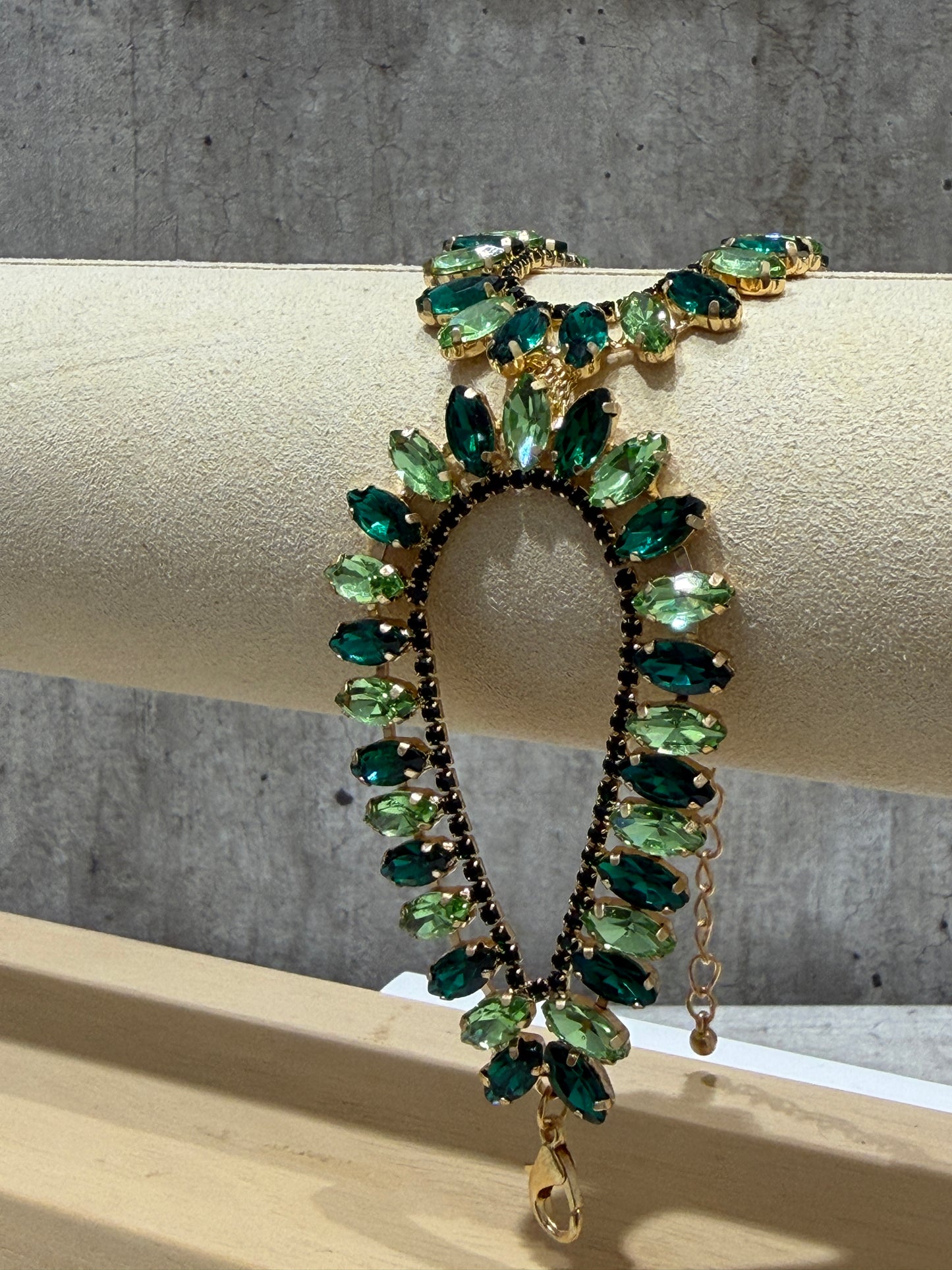BRACCIALE A FASCIA FASHION VERDE SCURO & VERDE CHIARO