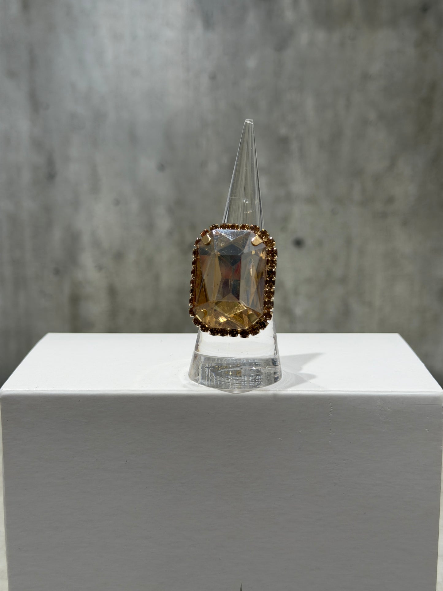 ANELLO RETTANGOLARE FASHION CHAMPAGNE