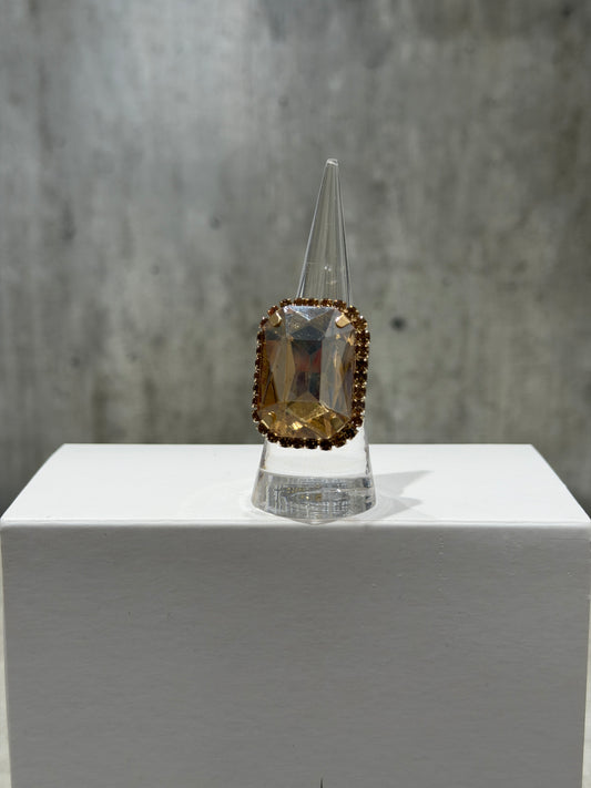 ANELLO RETTANGOLARE FASHION CHAMPAGNE