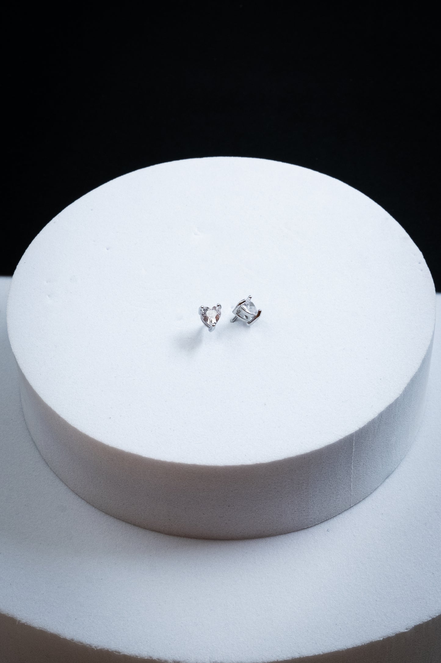 SET ORECCHINI CUORI ARGENTO PUNTI LUCE