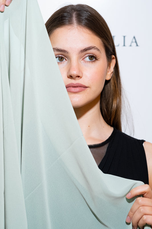 STOLA CHIFFON VERDE ACQUA