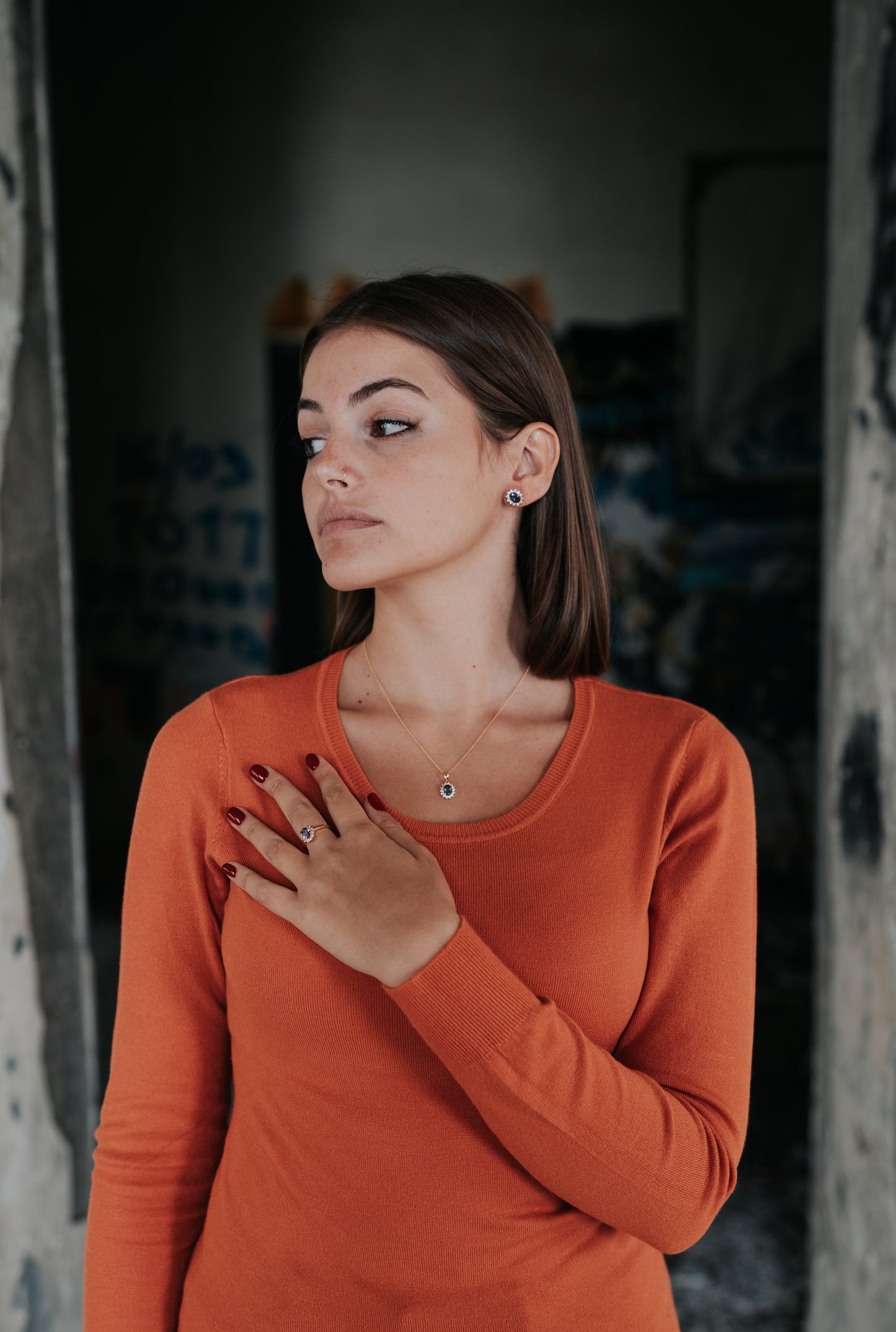 Completo "Kate" 4 pezzi: Oro e Viola