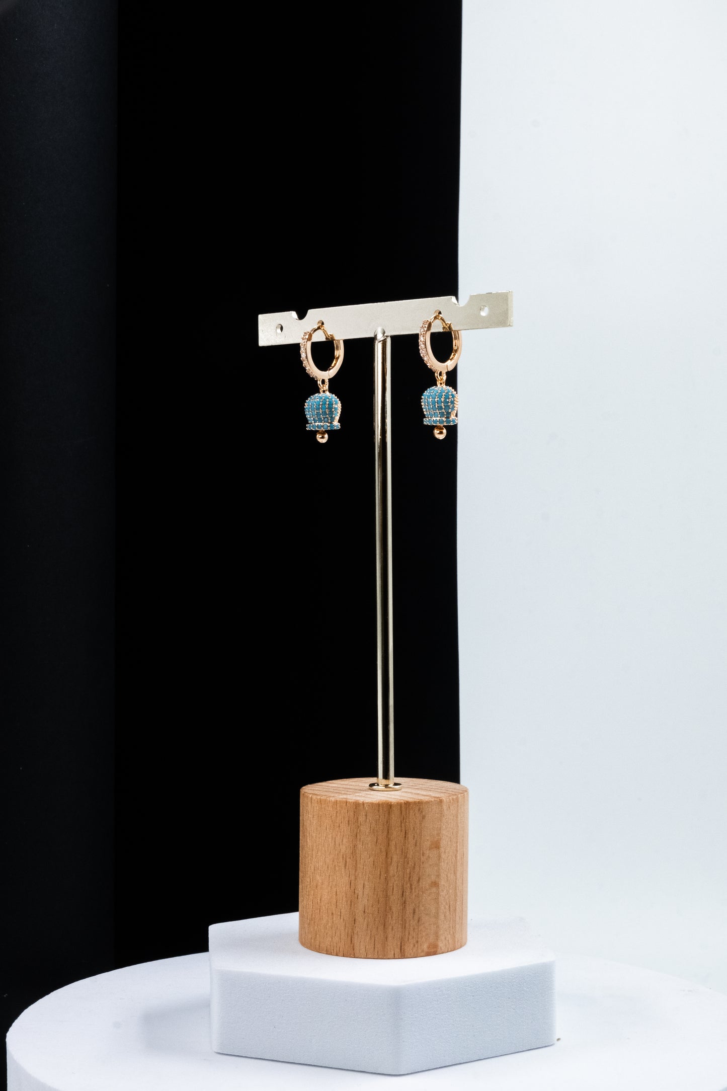 ORECCHINI CAMPANELLA ORO & AZZURRO