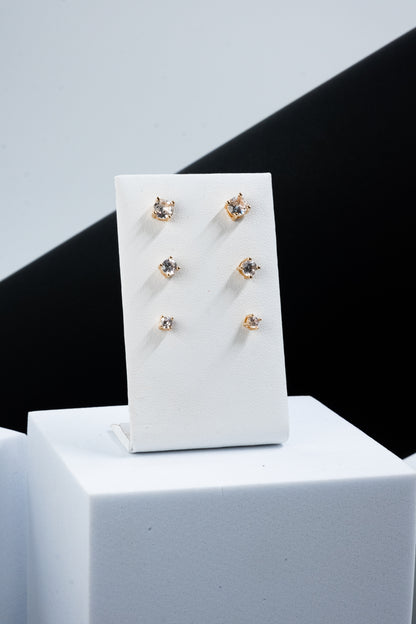 SET ORECCHINI PUNTI LUCE ORO