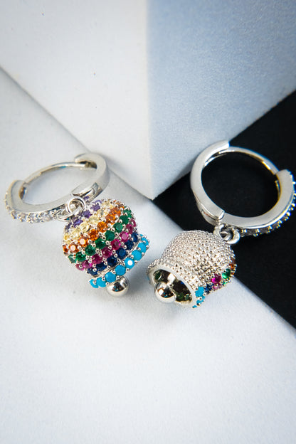 ORECCHINI CAMPANELLA ARGENTO & MULTICOLOR