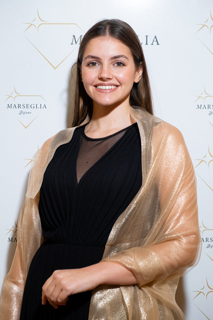 STOLA ORGANZA LUREX ORO CHIARO