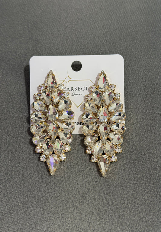 ORECCHINI FASHION BIANCO & ORO