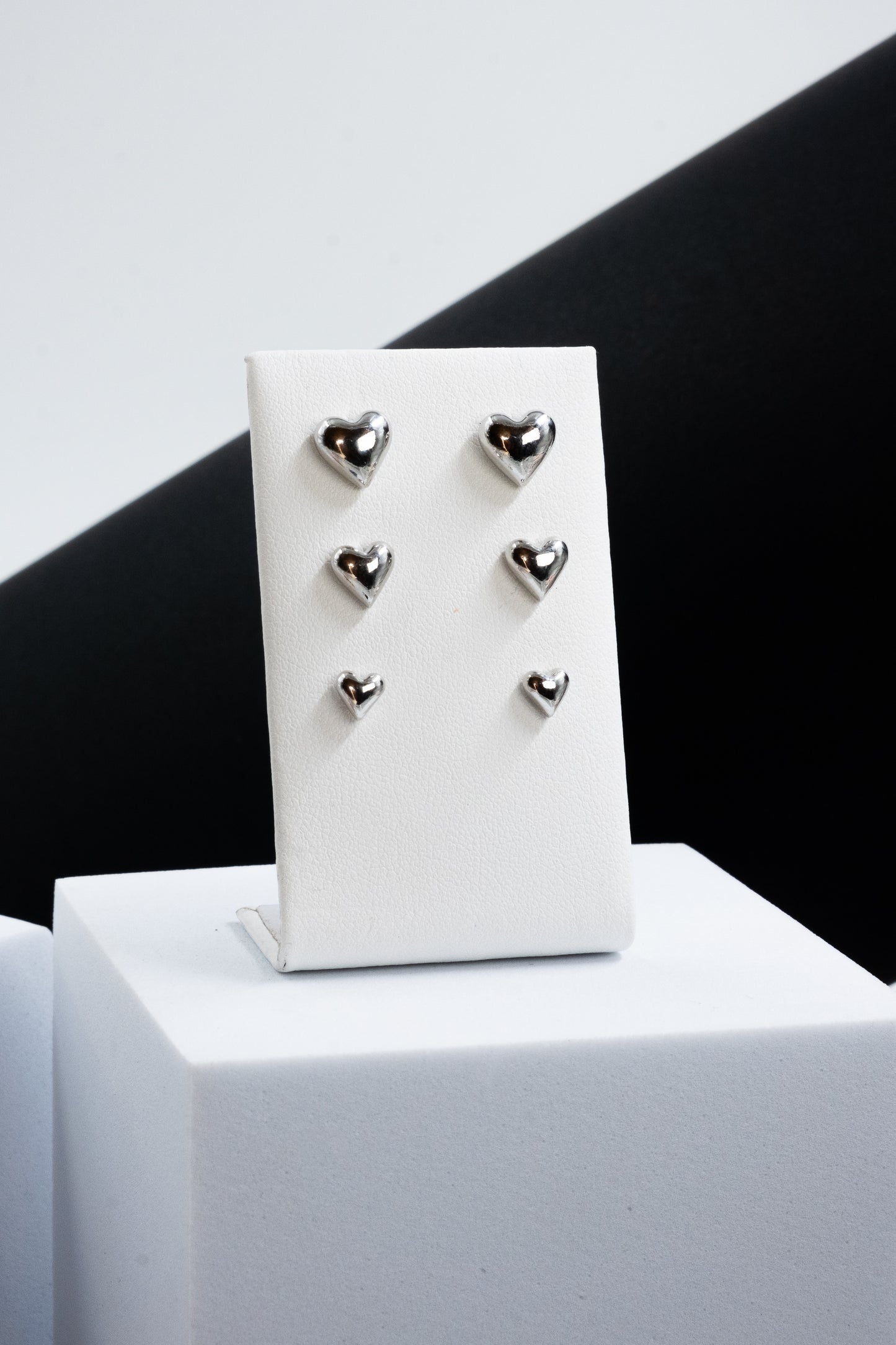 SET ORECCHINI CUORI ARGENTO