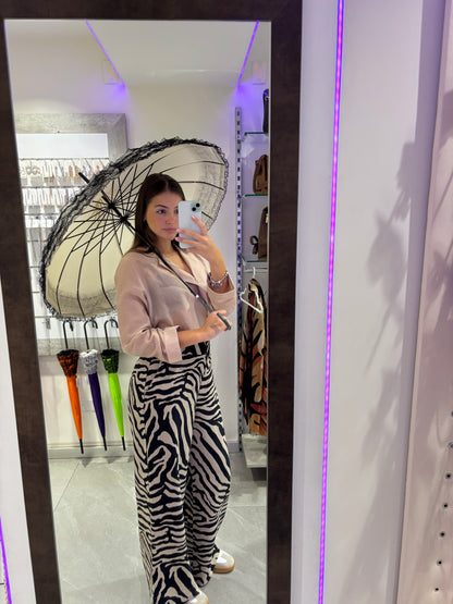 OMBRELLO CHIC CON RICAMI IN PIZZO