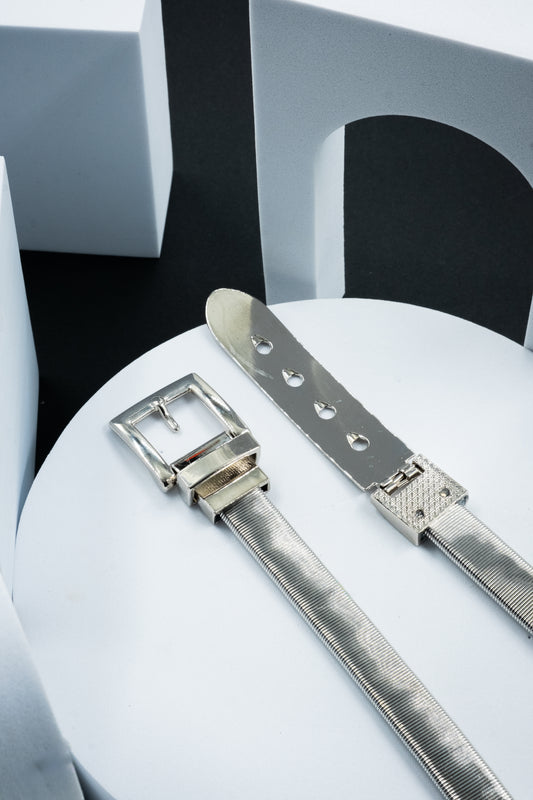 CINTURA ELASTICA ARGENTO