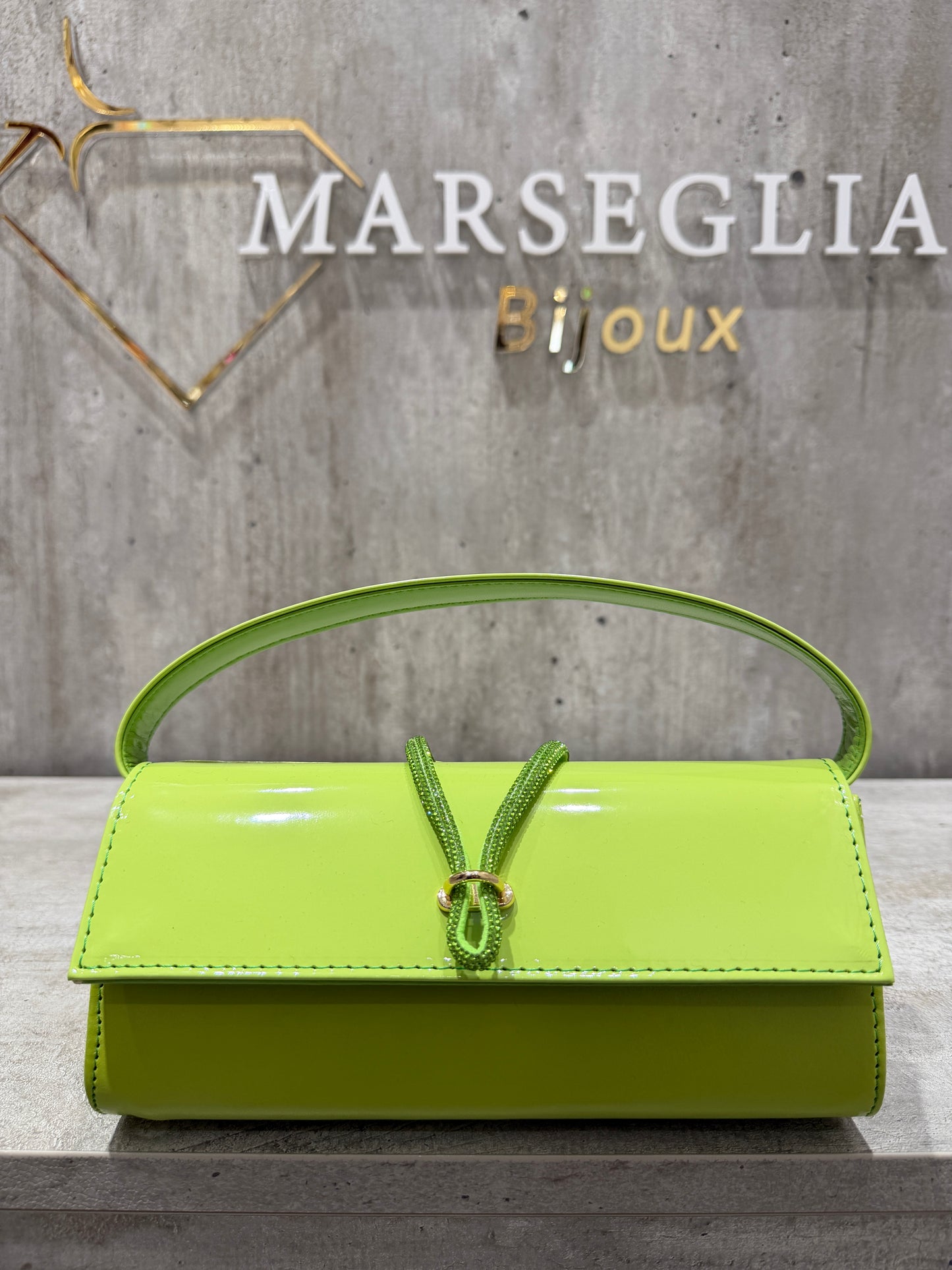 POCHETTE BIMATERIALE VERDE LIME