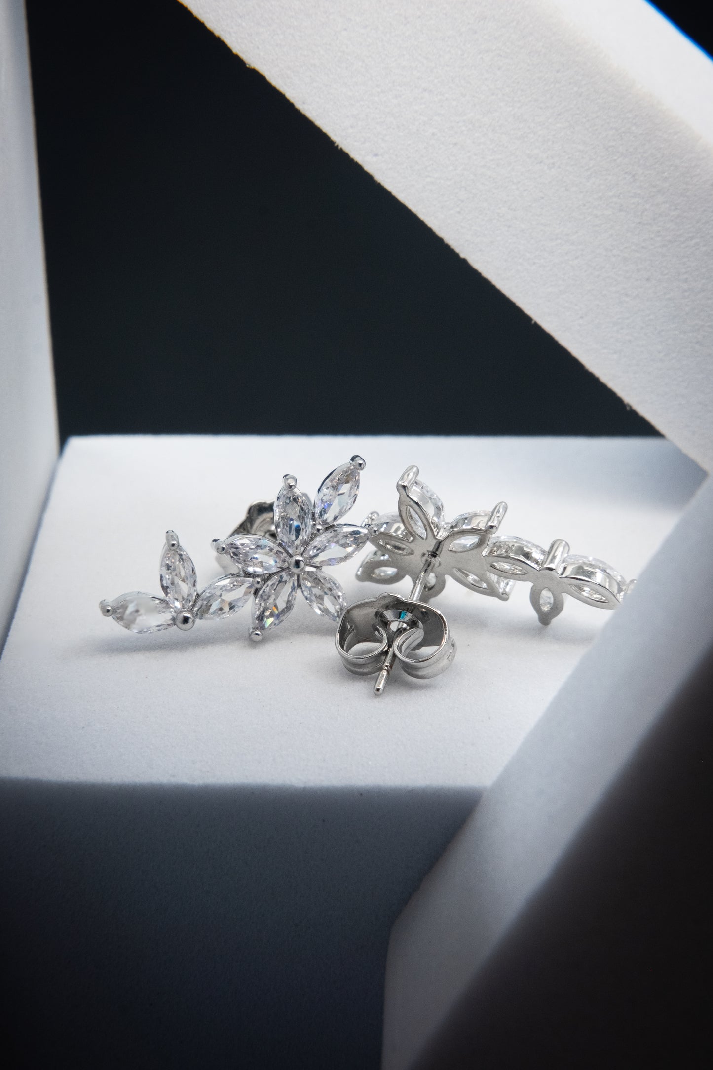 ORECCHINI FIORE & PETALI ARGENTO