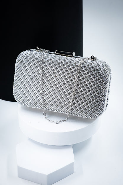 CLUTCH STRASS ARGENTO