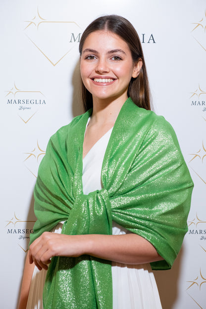 STOLA VISCOSA LUREX VERDE