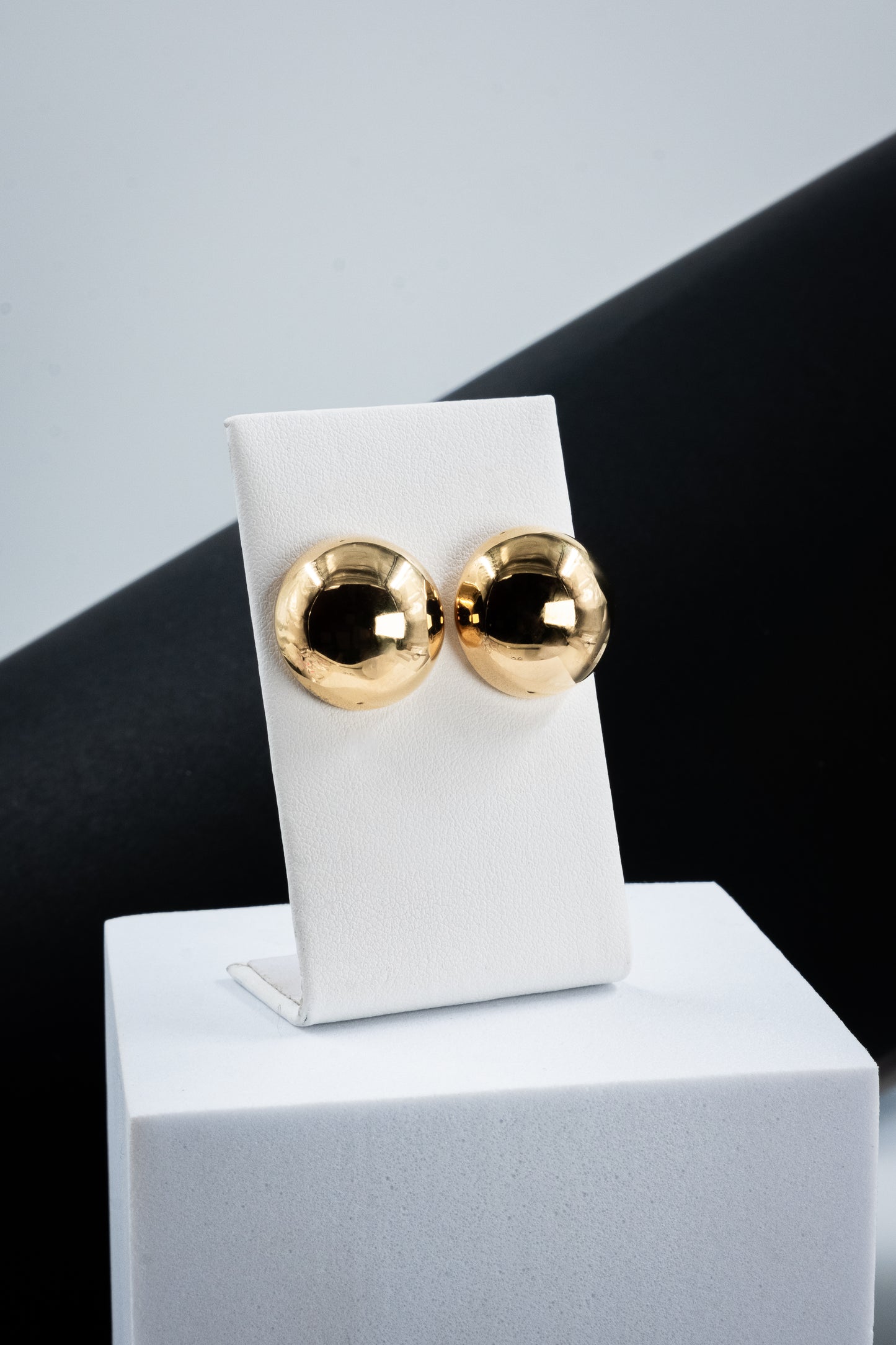 ORECCHINI BOTTONE ORO 1 CM