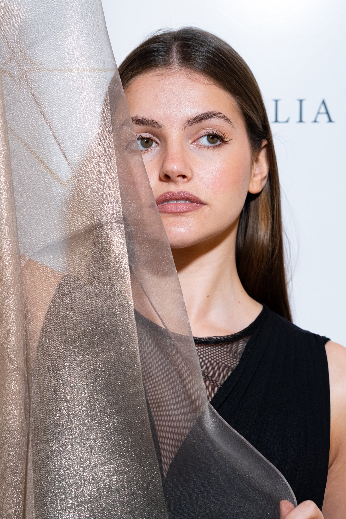 STOLA ORGANZA LUREX SABBIA & ORO