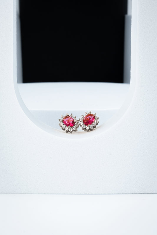 ORECCHINI KATE ARGENTO & ROSSO