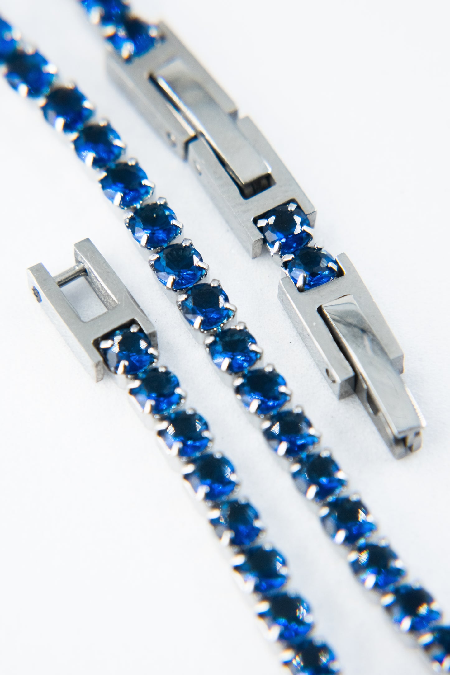 BRACCIALE TENNIS ARGENTO & BLU