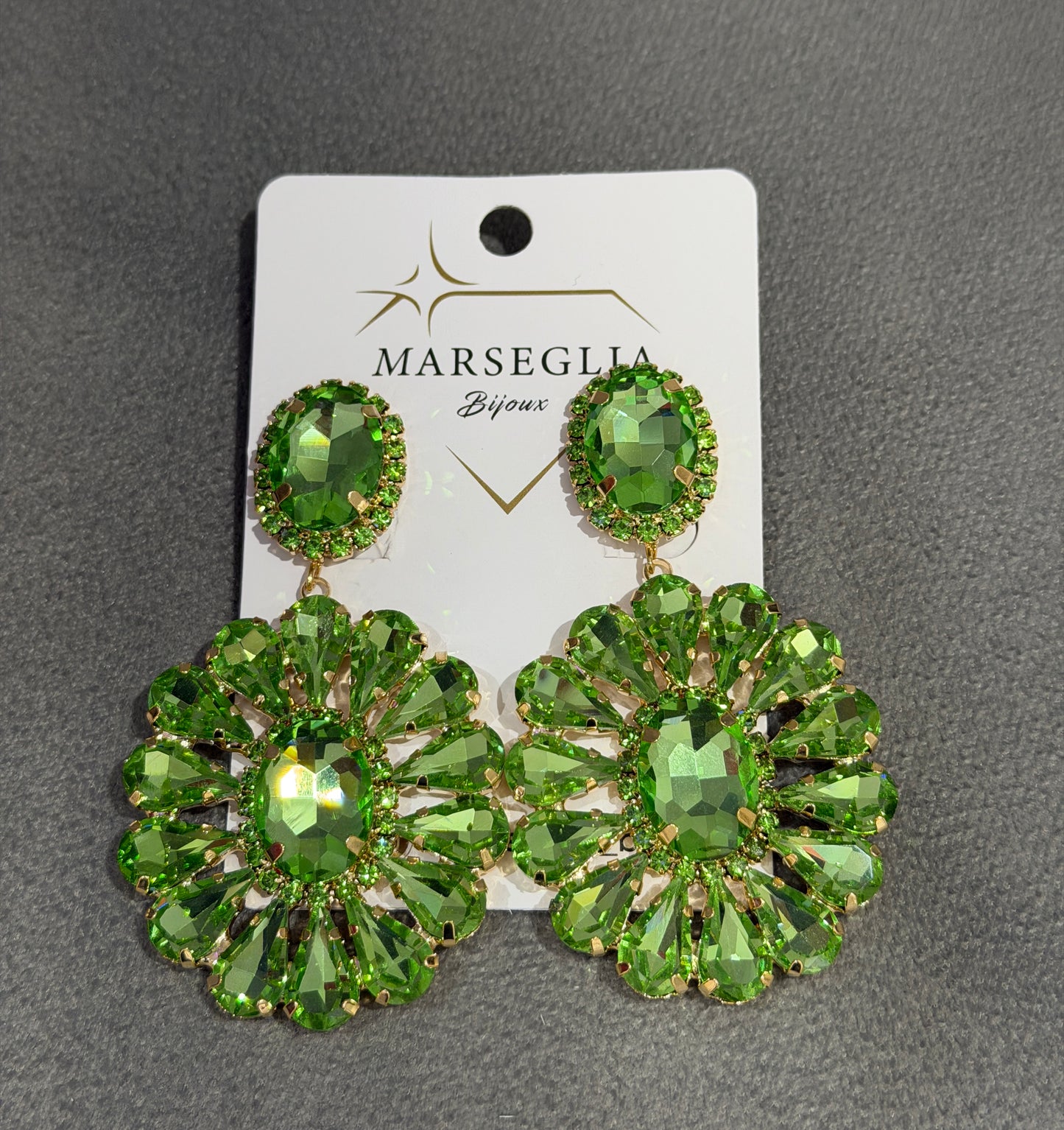 ORECCHINI CLIP FASHION VERDE