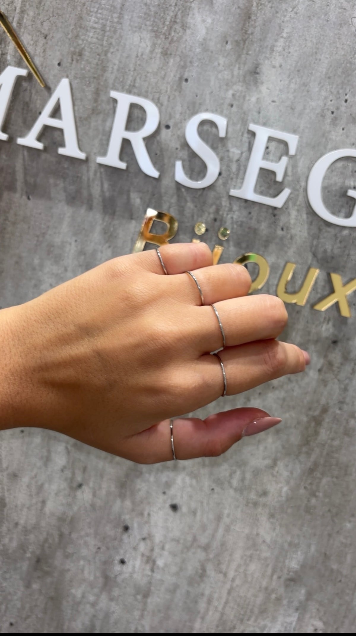 SET ANELLI 5 DITA ACCIAIO